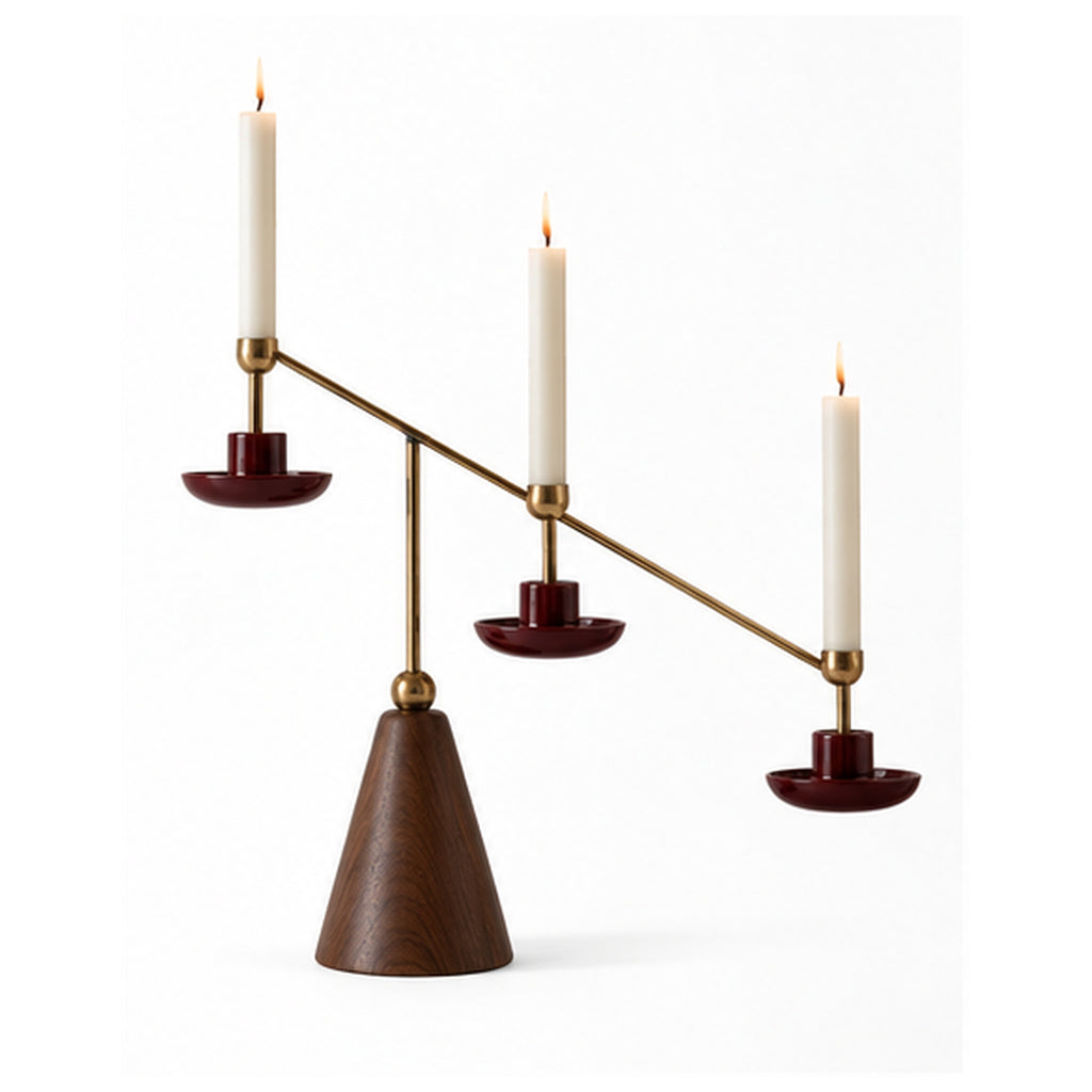 Bougeoir Balancier Trois Flammes — Centre de table articulé