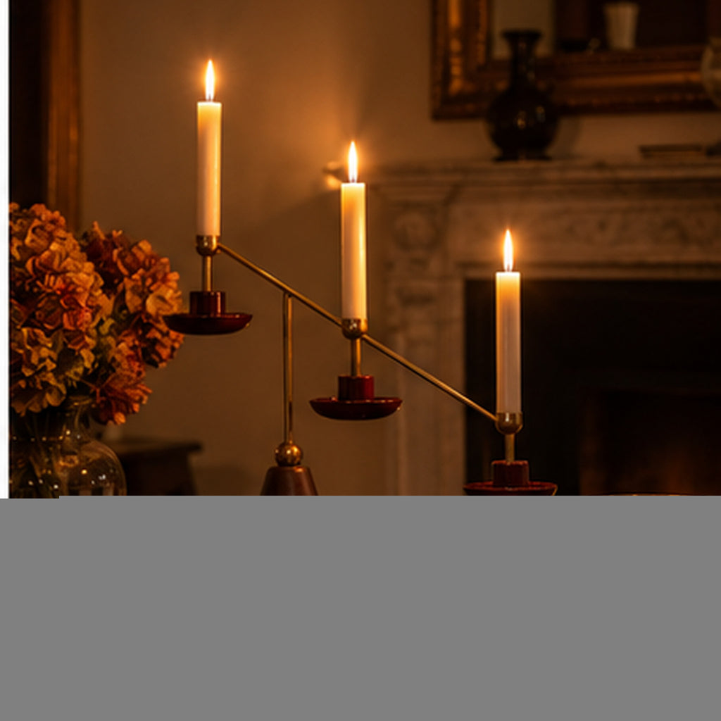 Bougeoir Balancier Trois Flammes — Centre de table articulé