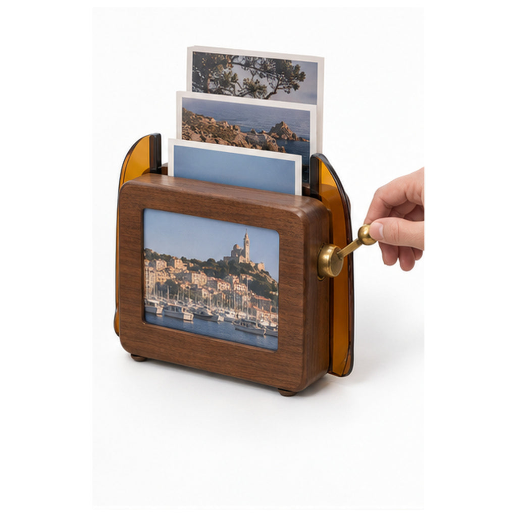 Cadre Diapositive Lumière — Présentoir mécanique pour trois photos