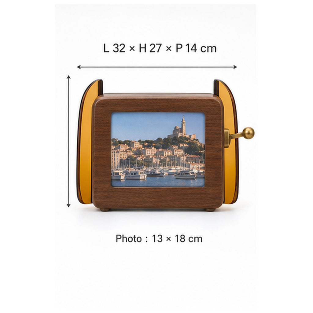 Cadre Diapositive Lumière — Présentoir mécanique pour trois photos