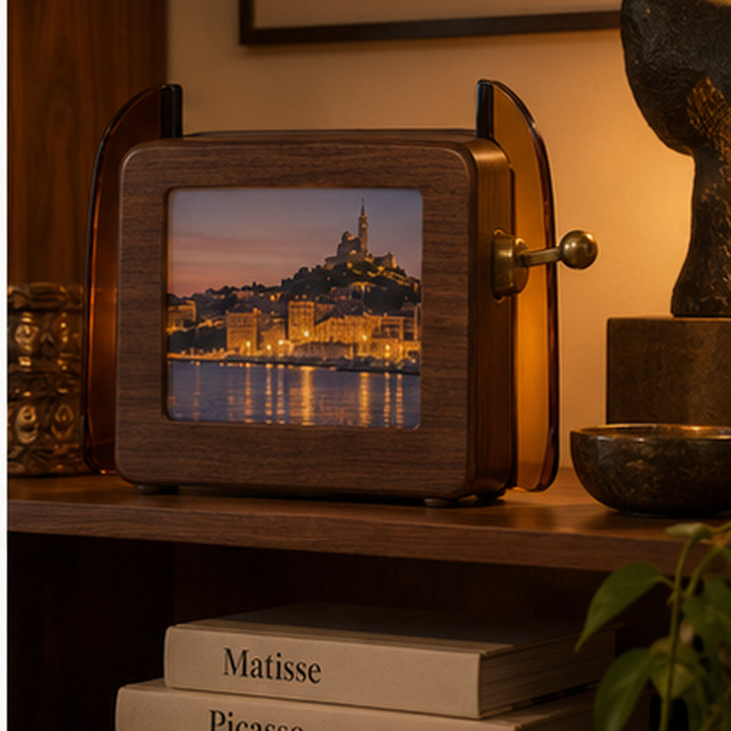 Cadre Diapositive Lumière — Présentoir mécanique pour trois photos